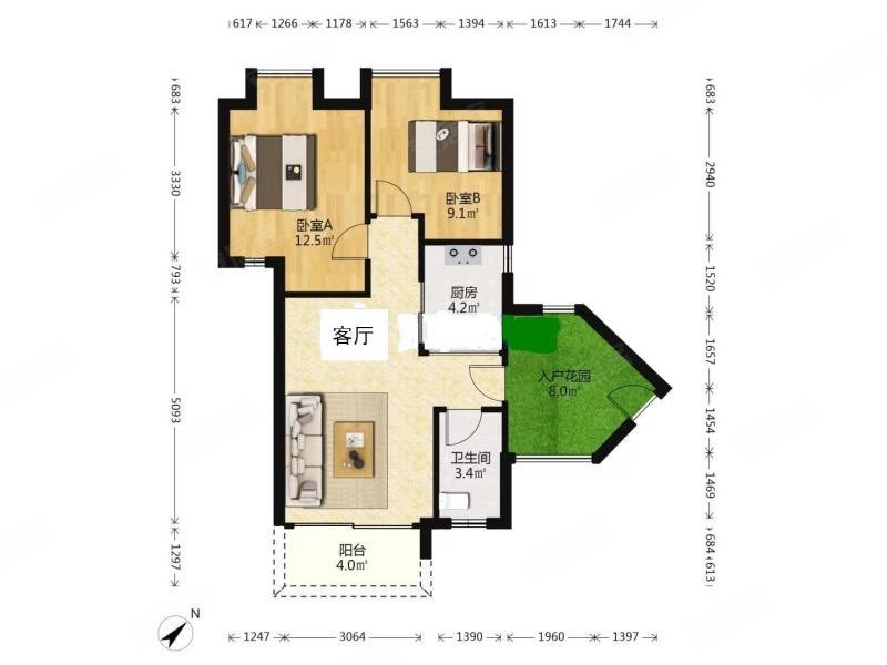 环境优美 近地铁,岭南湾畔二手房,370万,2室0厅,1卫,83平米-广州安居