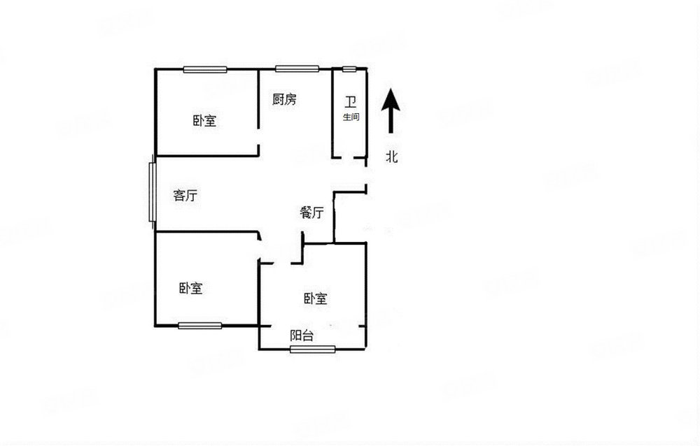 青州龙苑3室2厅1卫128.75㎡南北83万