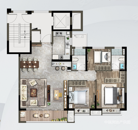 朴石翰府12227平288万3室2厅2卫