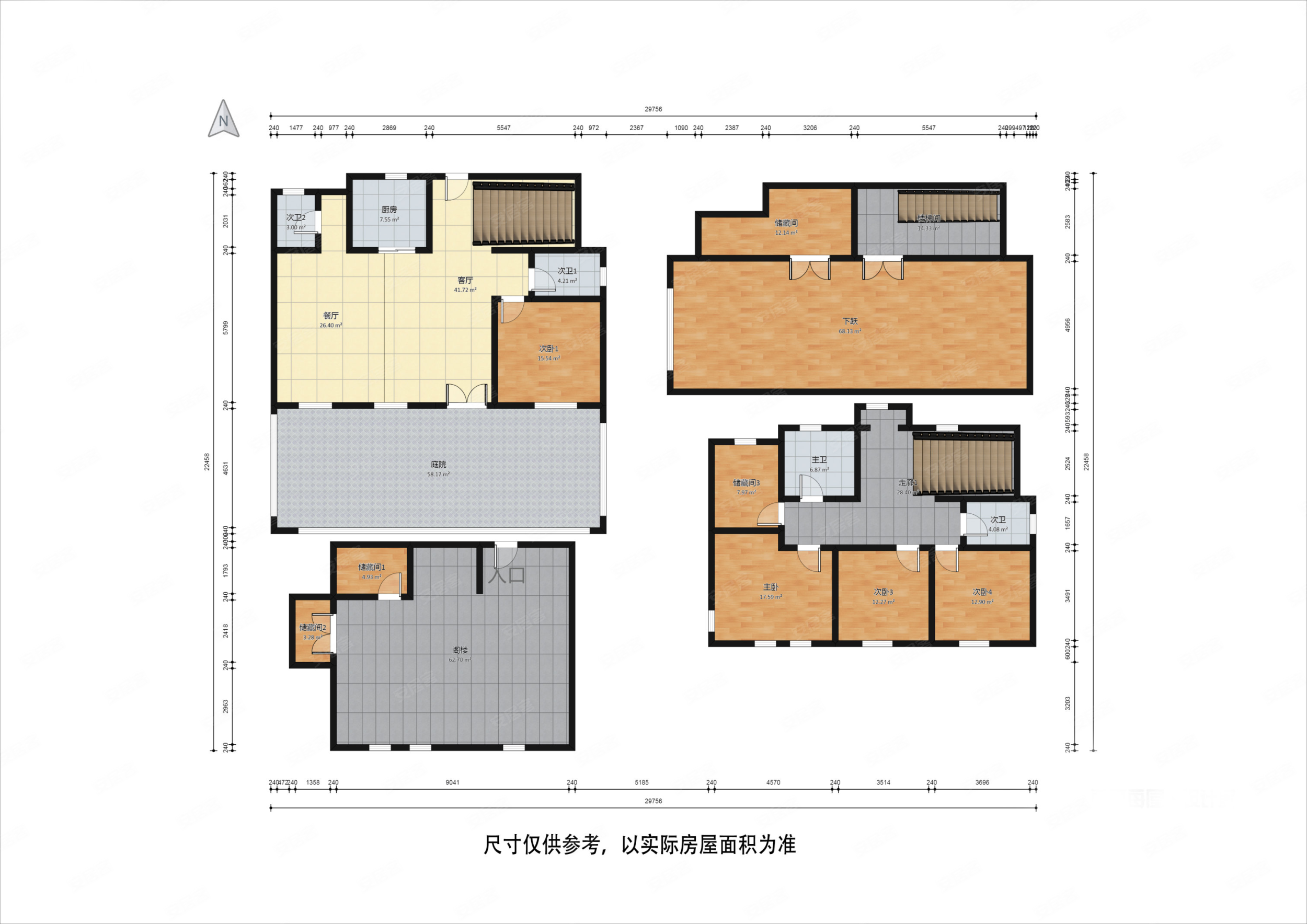 融创半湾半岛(别墅)4室2厅4卫210.82㎡南北630万