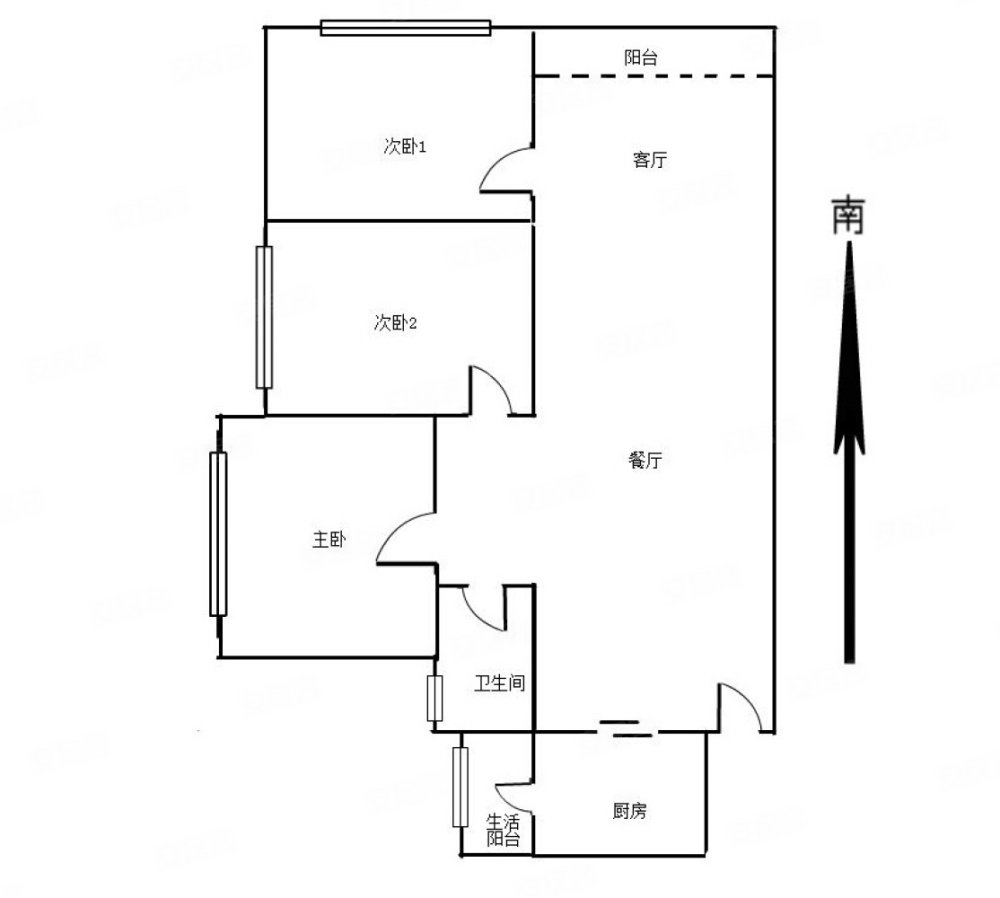 满京华云著(二期)3室2厅1卫85.92㎡南0万