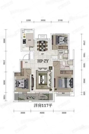 汇置中瑞府3室2厅2卫113.5㎡南北89万