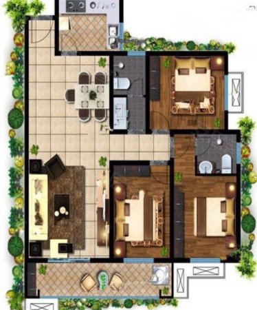 怀化新晃新晃城区新晃商业步行街小区新晃商业步行街小区 3室2厅1卫 南北通透 130平出租房源真实图片