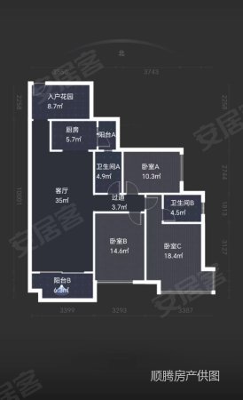 盛天悦景台锦园4室2厅2卫103.63㎡南北103万