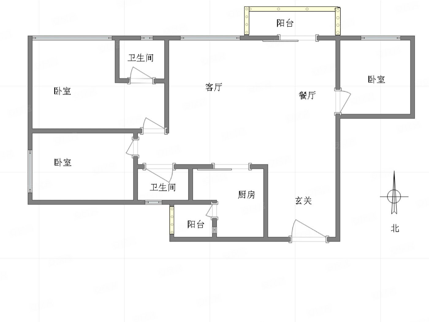 江山云出云璟3室2厅2卫99.69㎡东125万