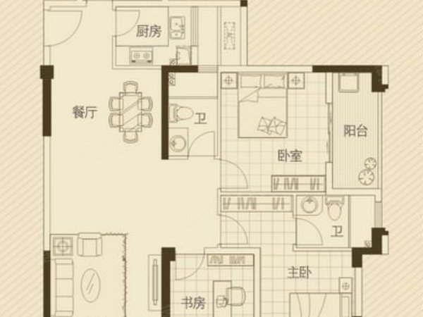 南宁西乡塘大学东路正恒国际广场正恒国际广场 4室2厅2卫 地铁口
