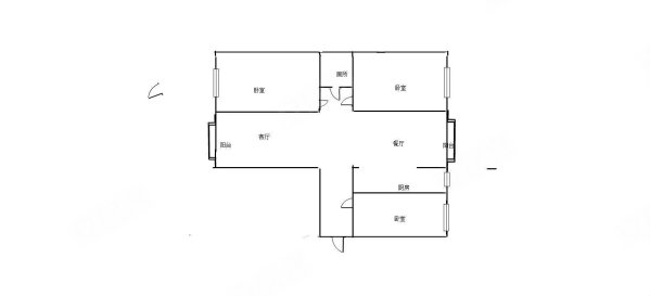 建业桂园(淮阳)3室2厅1卫119㎡南北60万