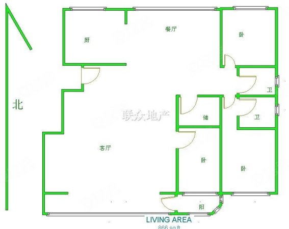 星河苑2号院3室2厅2卫149.45㎡南北990万