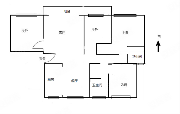 置地双清湾天御4室2厅2卫143㎡南北125万