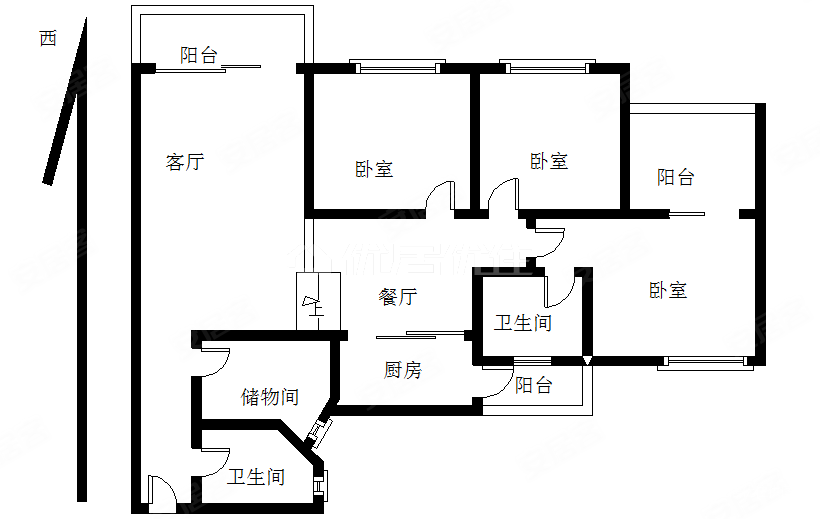 大型小区配套完善 户型结构好 采光好,中颐海伦堡御院二手房,393万,4