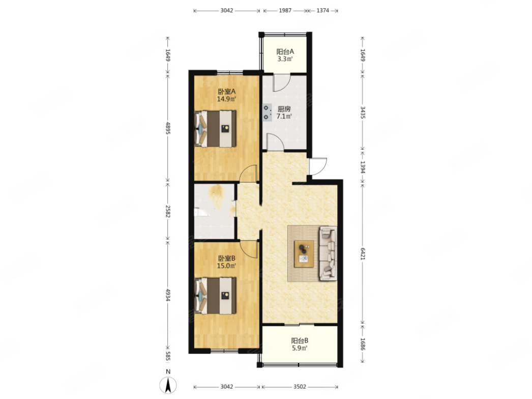 中嘉花园 1楼h户型 不临街 私产可贷款 随时看房 价位可议