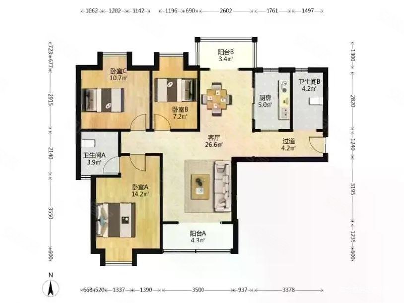 户型 户型图 平面图 814_611