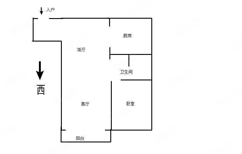 书香门第(五华)1室2厅1卫66.09㎡南北59万