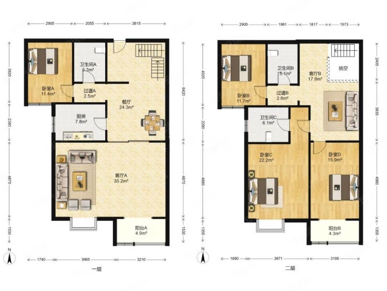 低楼层低总价电梯复式四室两厅两卫双气中装看房有钥匙