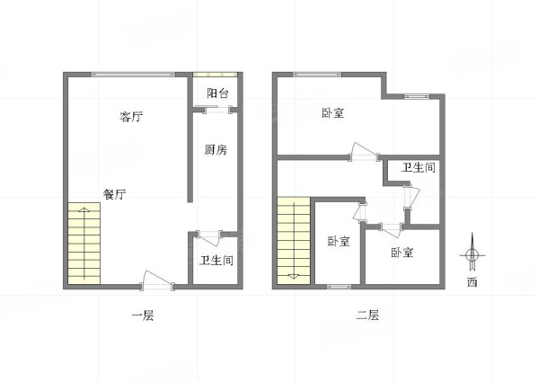 同景国际城P组团3室2厅2卫71.9㎡西70万