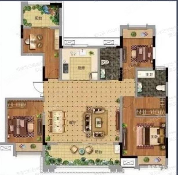 新城悦府(三期)4室2厅2卫141㎡南101.8万