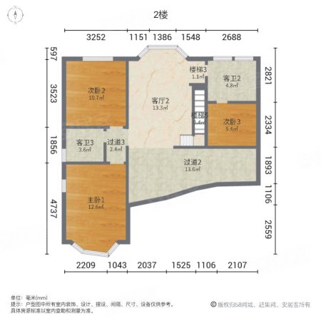 盈家水岸5室3厅4卫298㎡南北430万