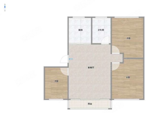 百花园3室2厅1卫125㎡南66.8万