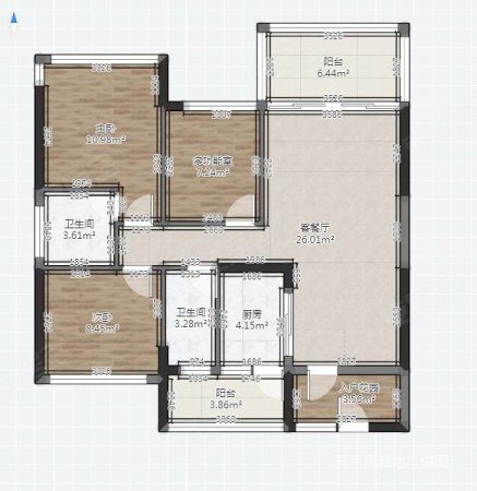 津园4室2厅2卫170㎡南北93万