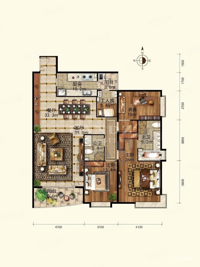 棕榈泉国际公寓二手房,2030万,3室2厅,2卫,180平米-北京安居客