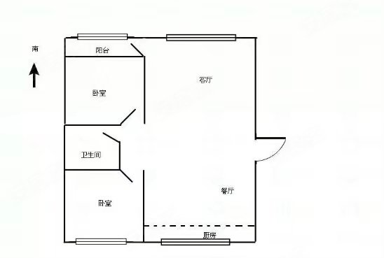 鑫益家园2室2厅1卫92.3㎡南北39万