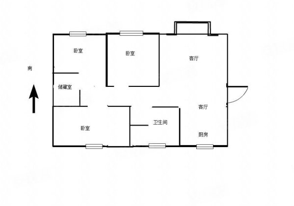 汇金新城(北区)3室2厅2卫105㎡南北125.8万