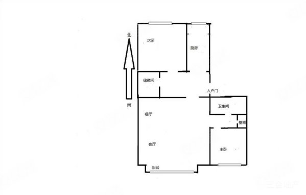 果园西里小区2室2厅1卫89㎡南北158万