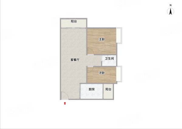 新世纪星城(一二期)2室2厅2卫97.89㎡南220万