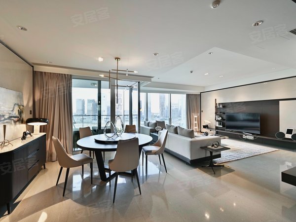 【多图】侨鑫汇悦台,珠江新城东租房,顶及豪宅汇悦台 奢华阔气大客厅