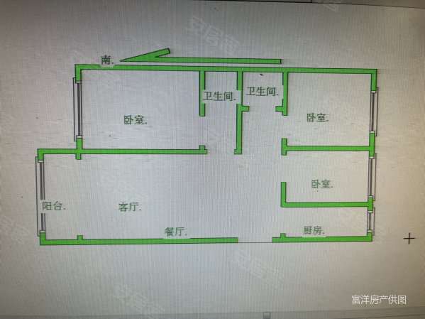 诚品家3室2厅2卫123㎡南北94万