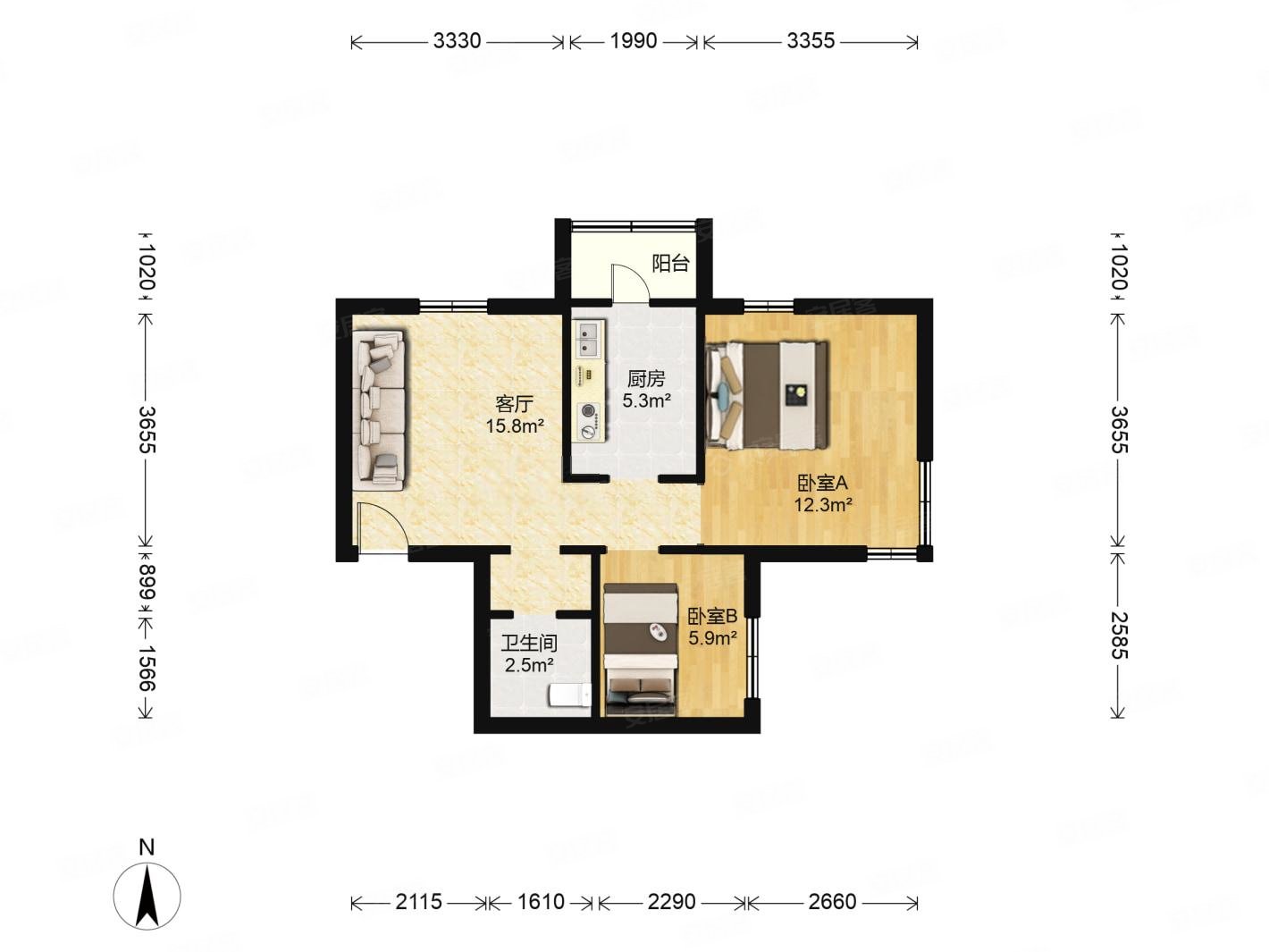 出售佳和雅庭两室电梯房楼层好采光无遮挡