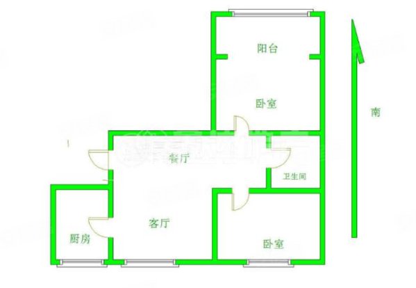 东城花园2室1厅1卫98㎡南北55万