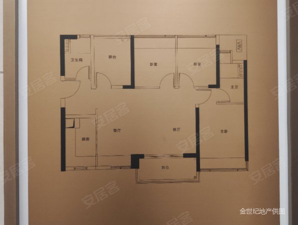 东建明德城4室2厅2卫110㎡南北195万