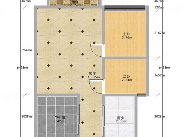 杭州萧山闻堰三江名苑三江名苑大两房带阳台 民用水电 停车方便近滨江