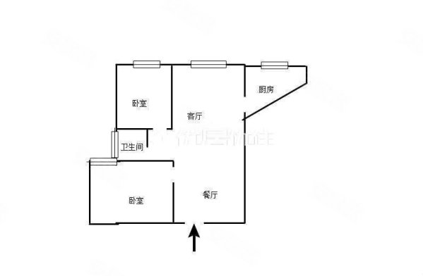 东环大厦2室2厅1卫104㎡南北58万