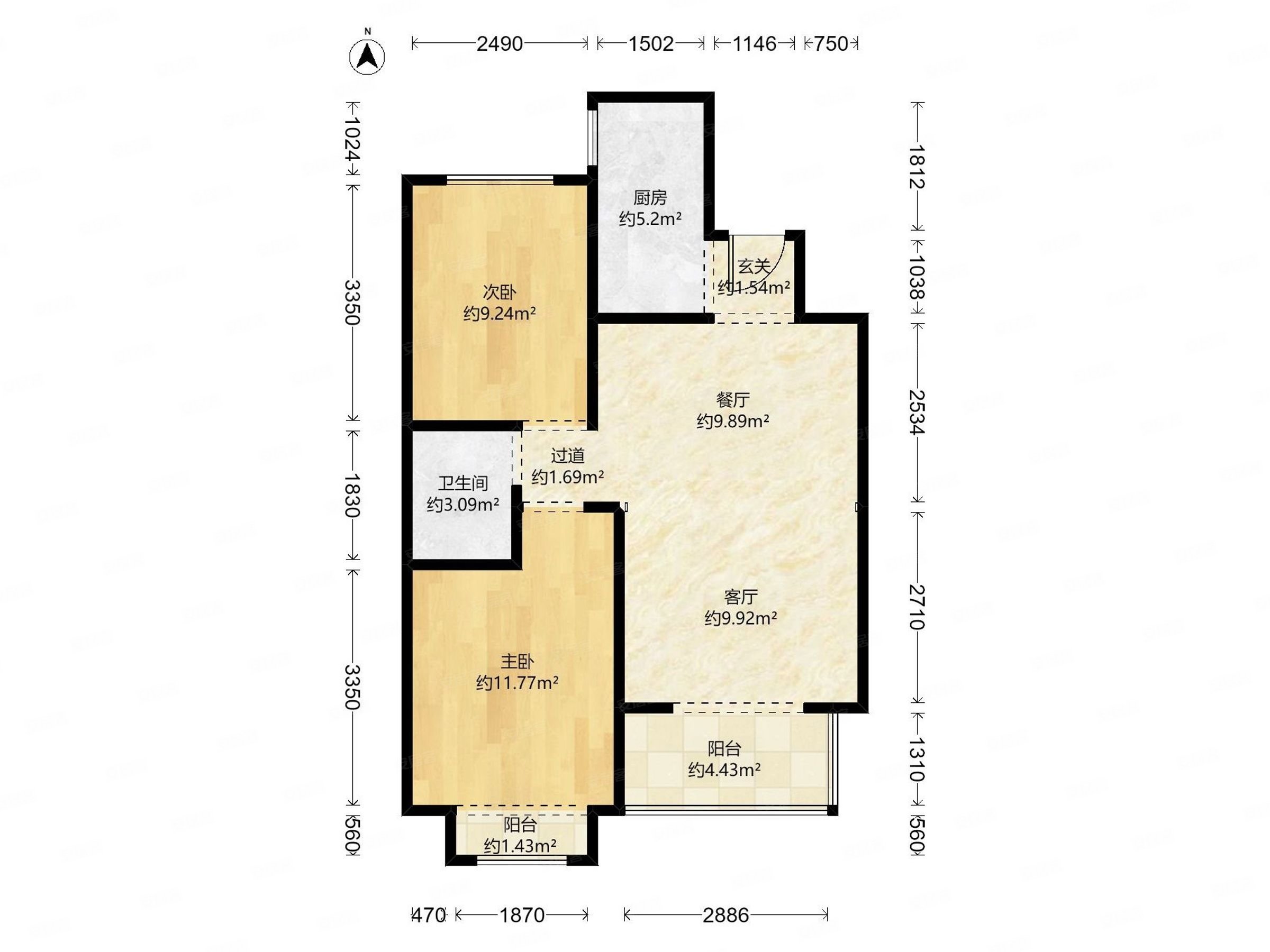 00平 南北 诚心出售 价格可议,富瀛苏园北区二手房,93万,2室2厅,1卫