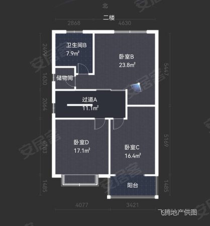 南郊艺墅4室3厅4卫250.46㎡南北800万