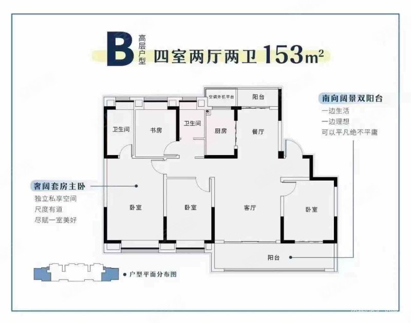 蓝光雍锦源4室2厅2卫137.93㎡东南110万