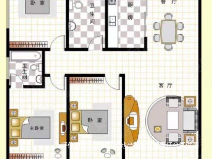 绿波滨河3室1厅1卫115㎡南北46万