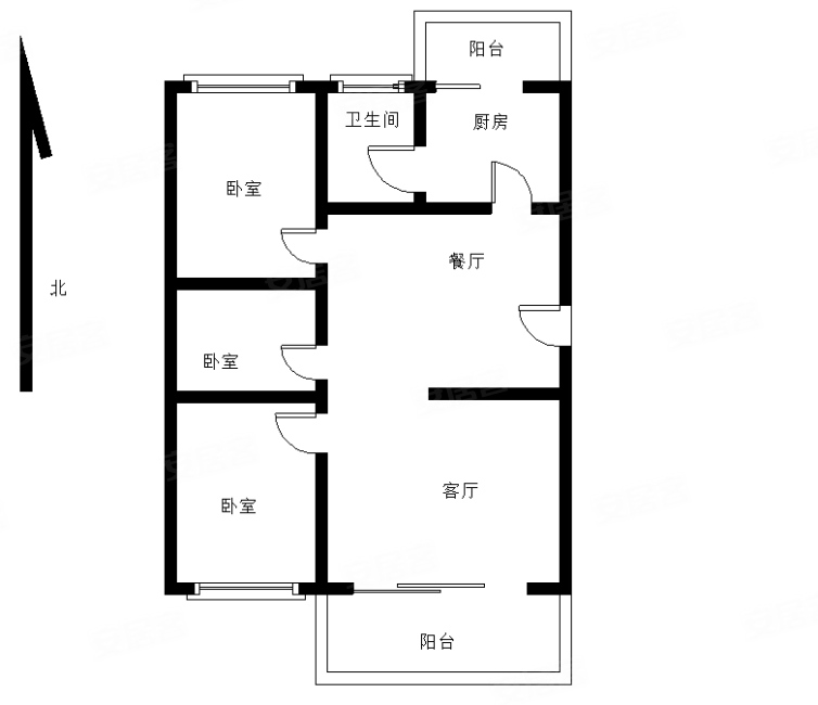 兴隆新村3室2厅1卫87㎡南230万