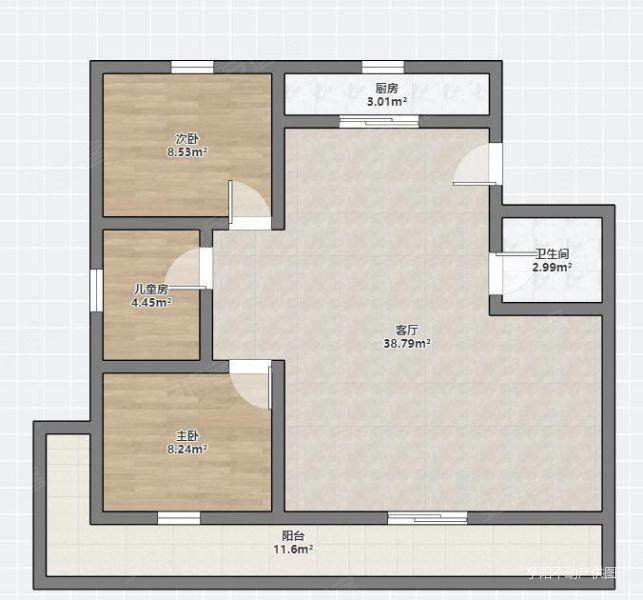 卡诺岛3室2厅2卫134㎡南北99.8万