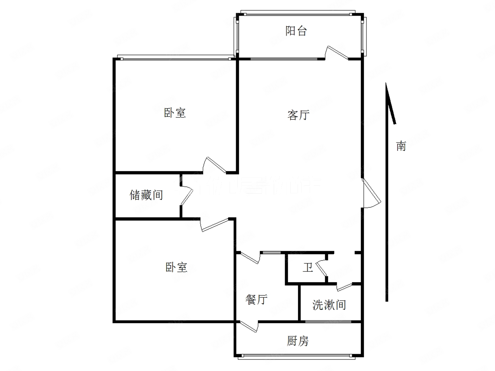 集通小区1-2号院2室2厅2卫85㎡南北112万