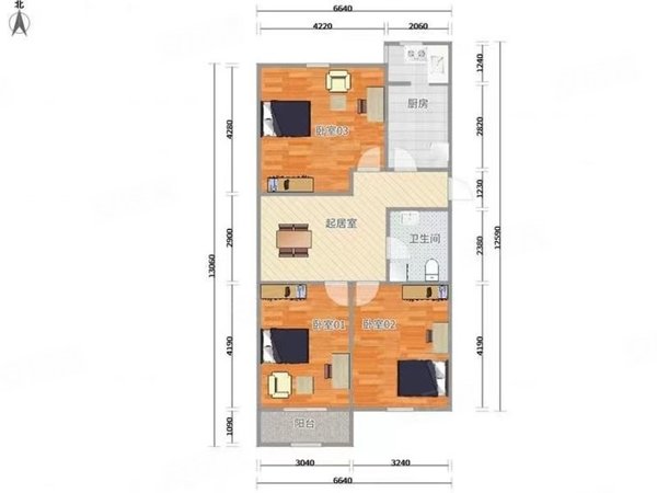 紫樾宸府 3室1厅1卫 18平 精装修 南北通透,河北租房-天津58安居客