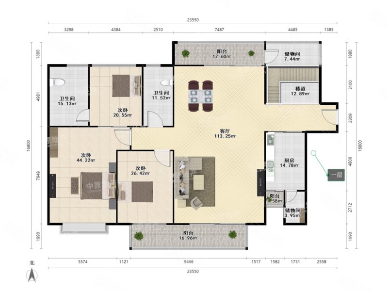 大冲城市花园6室3厅3卫275㎡南北2900万