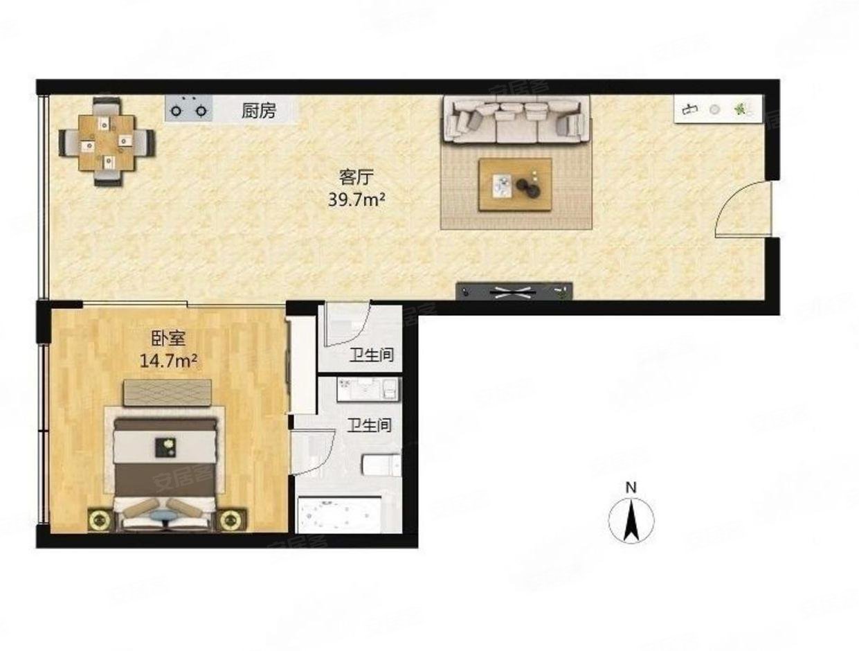 三环内国贸双轨建外soho新出一居看房方便七十年住宅