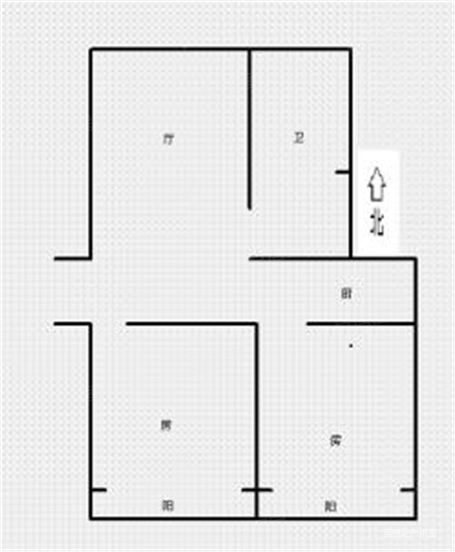 龙腾华府2室2厅1卫95㎡南北65万