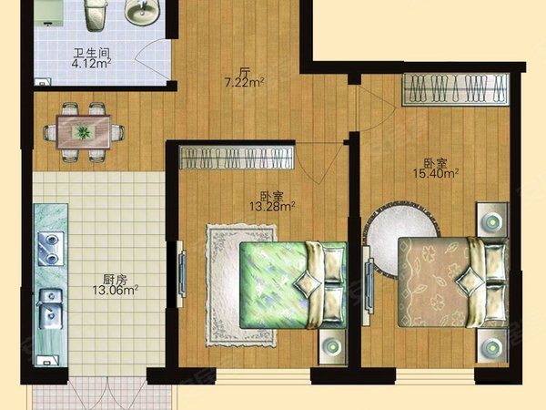【多图】康桥公馆,北京南路租房,康桥公馆 电梯房 2室2厅1卫,清江浦