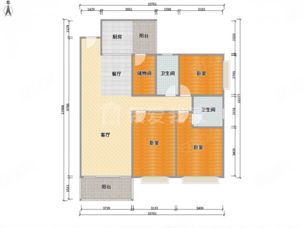 恒大绿洲东区3室2厅2卫142㎡南150万