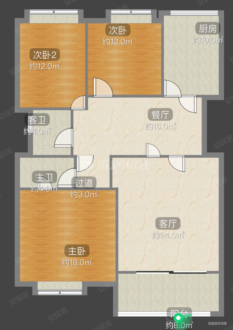 海宇西湖山水3室2厅2卫115㎡南北126.25万