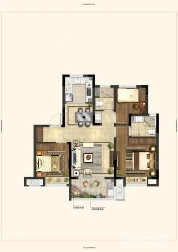 碧桂园港城印象3室2厅1卫99.8㎡南115万